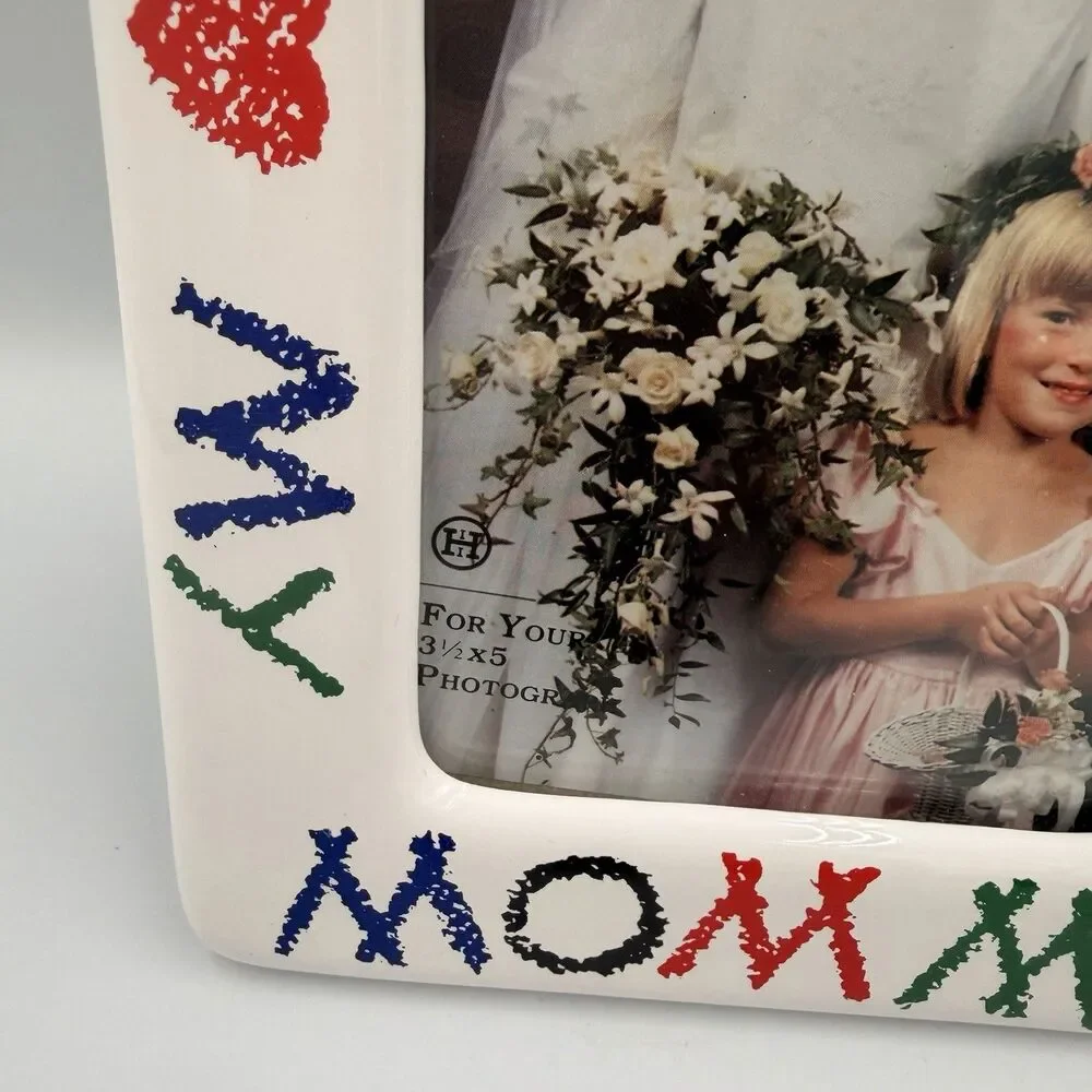 Vintage I Love My Mommy Picture Frame 3.5x5 Ceramic Mother’s Day Gift